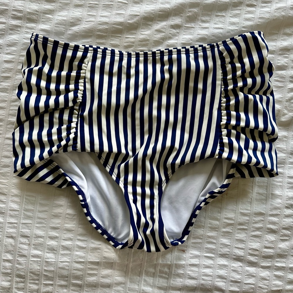 Lime Ricki size Large high-waisted, full coverage bikini bottom